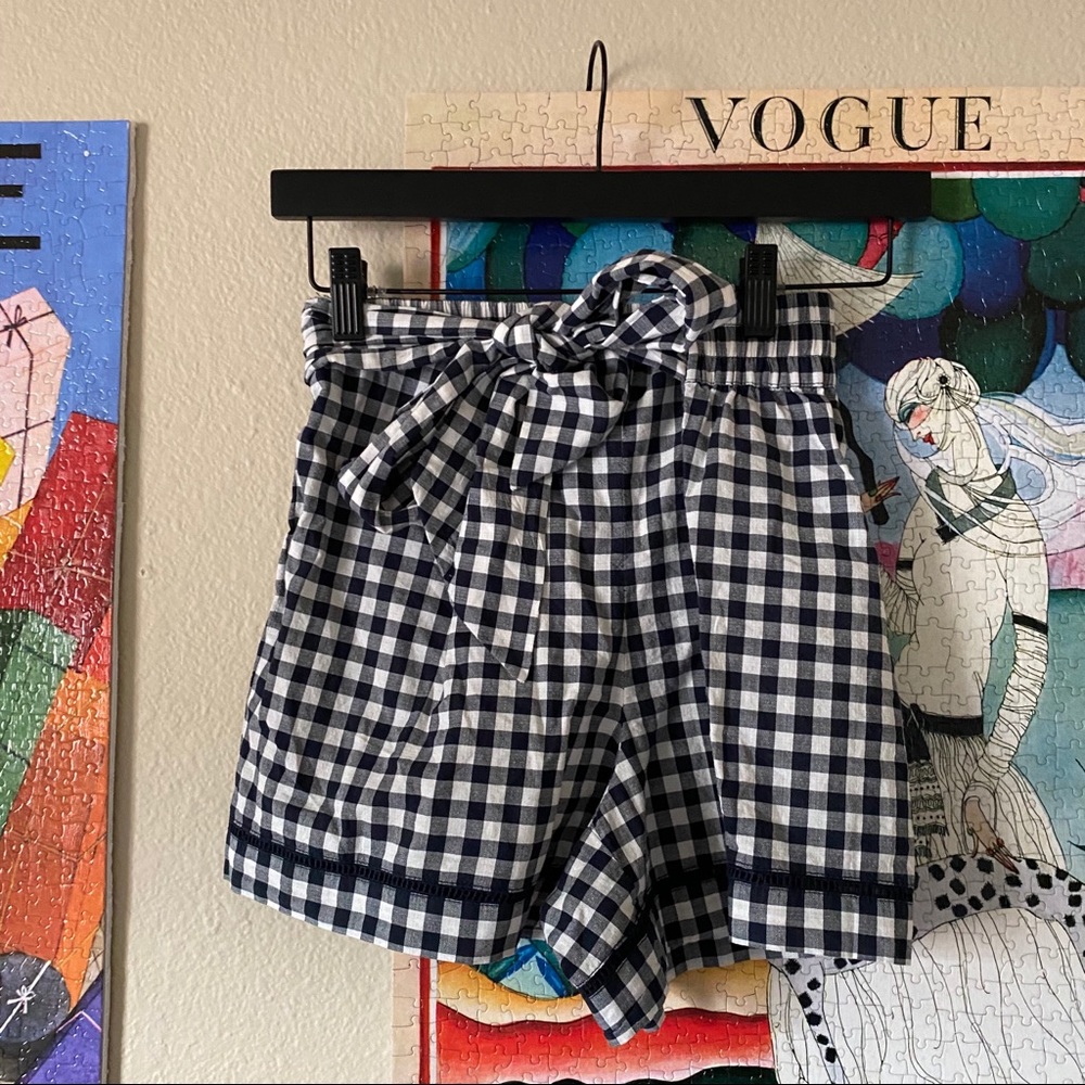 Loft NWT gingham plaid high waisted does shorts